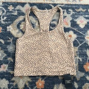 Abercrombie Animal Print Seamless Racerback Scoop Neck tank